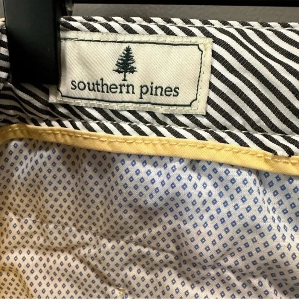 SOUTHER PINES BUTTER YELLOW FLAT‎ FRONT SHORTS GOLF CASUAL BEACH 38W